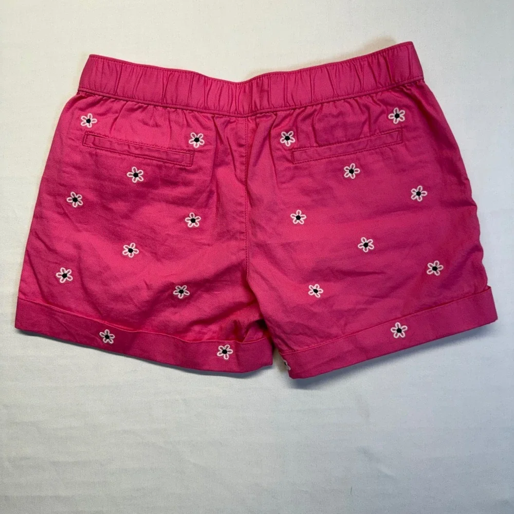 Gymboree Girls Pink Daisy Embroidered Sun Shorts Size 8 NWT Floral Cotton